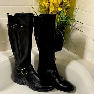 Naturalizer Jillian Black Leather Riding Boots . New Never worn  SZ 7.5 M